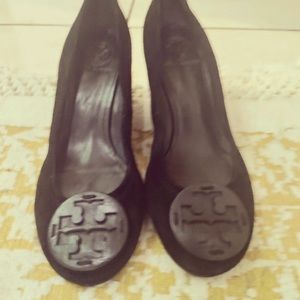 Tory Burch suede wedges